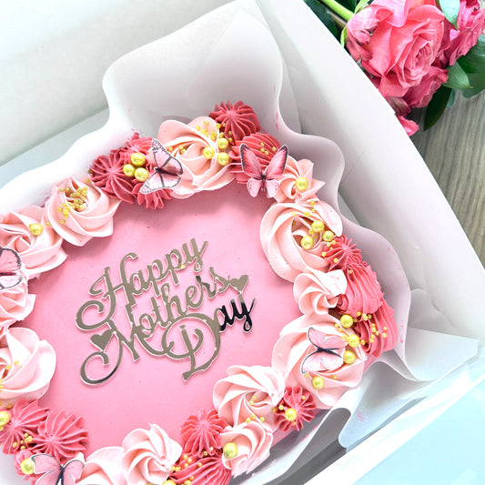Mother's Day Buttercream Swirls Cake