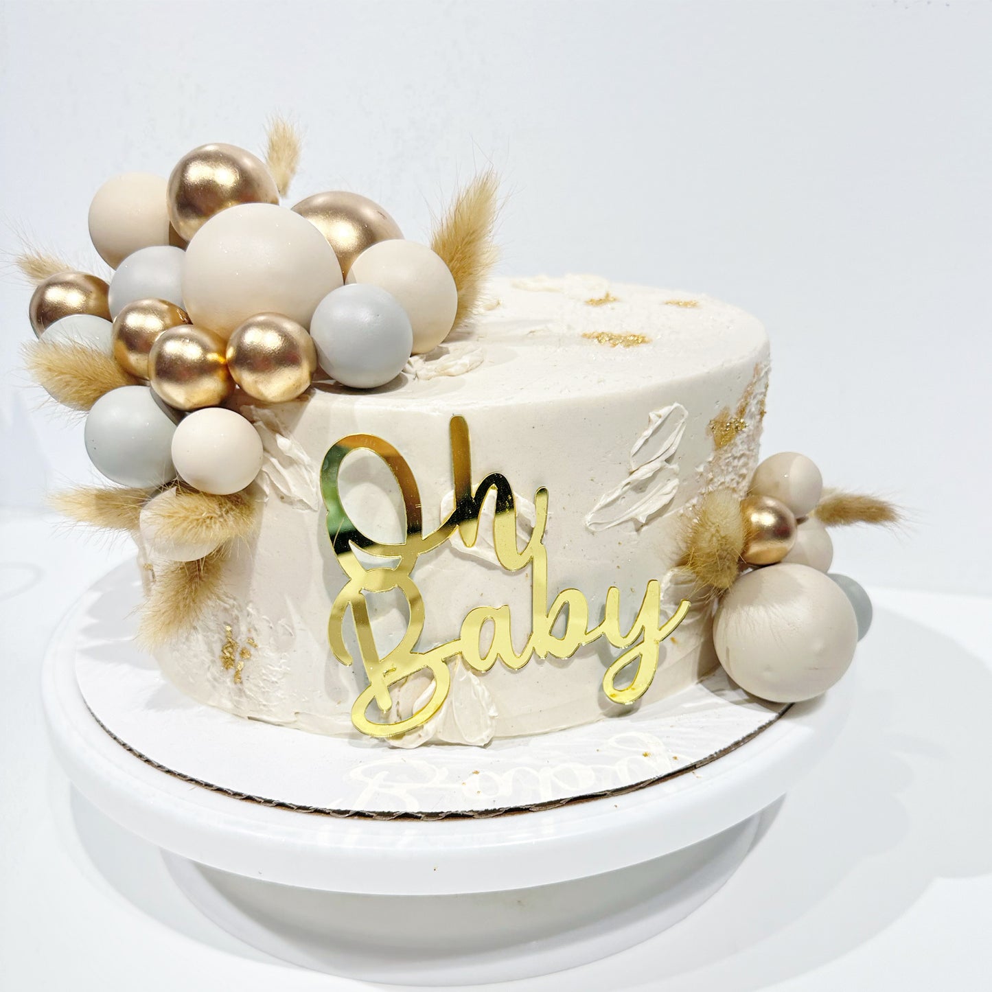 Boho "Oh Baby" Cake