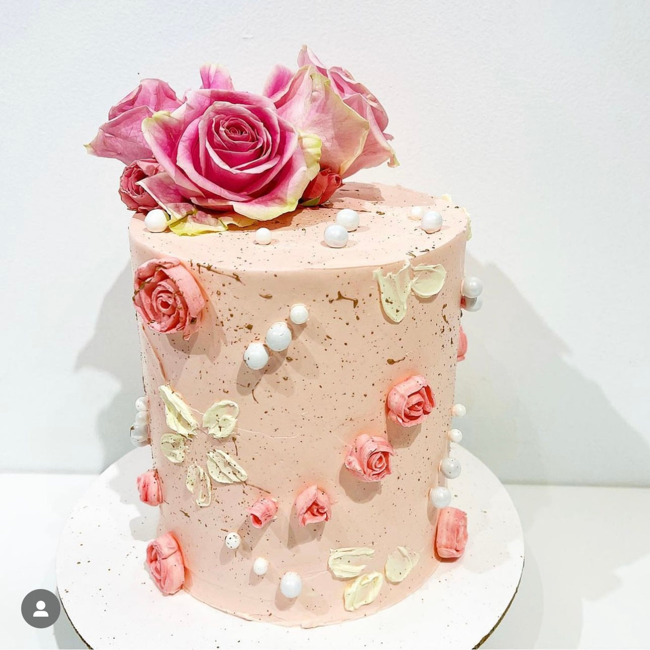 Blooming Elegance Rose Cake
